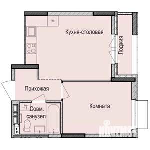 1-к квартира, вторичка, 36м2, 7/17 этаж