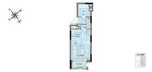 Студия квартира, вторичка, 26м2, 6/17 этаж