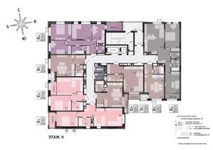 2-к квартира, строящийся дом, 65м2, 9/17 этаж