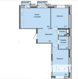 2-к квартира, вторичка, 65м2, 3/17 этаж