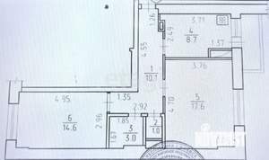 2-к квартира, вторичка, 55м2, 14/16 этаж