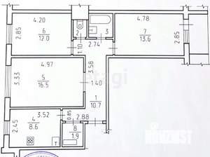 3-к квартира, вторичка, 67м2, 5/9 этаж