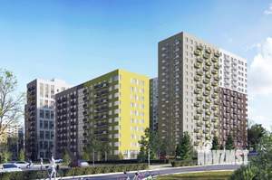 1-к квартира, строящийся дом, 38м2, 14/17 этаж