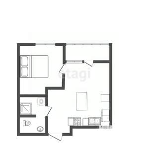 1-к квартира, вторичка, 42м2, 13/18 этаж