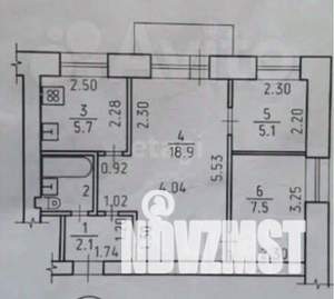 3-к квартира, вторичка, 42м2, 4/5 этаж