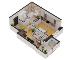 1-к квартира, строящийся дом, 47м2, 14/17 этаж