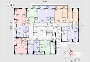 2-к квартира, строящийся дом, 49м2, 1/17 этаж
