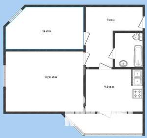 2-к квартира, вторичка, 60м2, 11/17 этаж