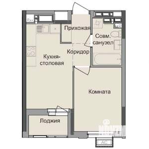 1-к квартира, строящийся дом, 35м2, 9/17 этаж