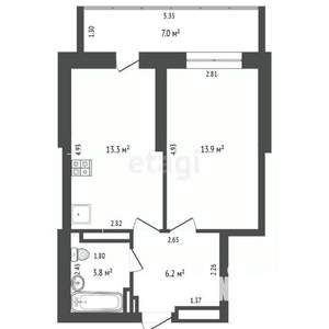 1-к квартира, вторичка, 37м2, 25/25 этаж