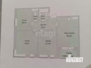 3-к квартира, вторичка, 70м2, 6/16 этаж
