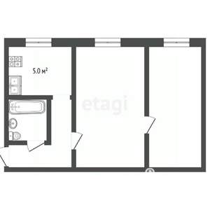 2-к квартира, вторичка, 41м2, 2/5 этаж