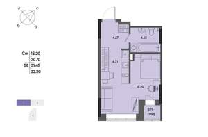 Студия квартира, вторичка, 31м2, 5/17 этаж
