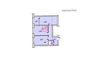 2-к квартира, строящийся дом, 66м2, 1/5 этаж
