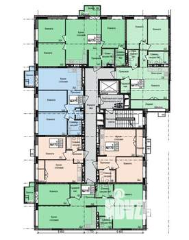 3-к квартира, строящийся дом, 69м2, 9/17 этаж