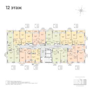 3-к квартира, строящийся дом, 89м2, 12/17 этаж