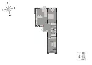2-к квартира, строящийся дом, 65м2, 10/17 этаж