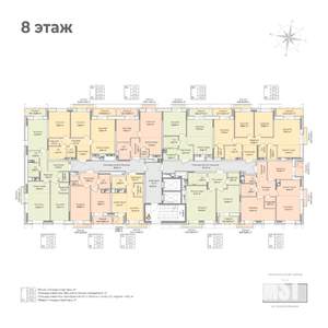 Студия квартира, строящийся дом, 32м2, 8/17 этаж