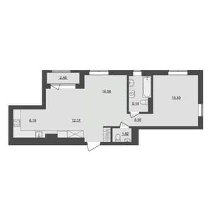 3-к квартира, строящийся дом, 63м2, 10/17 этаж