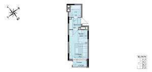 Студия квартира, вторичка, 26м2, 11/17 этаж