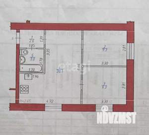 2-к квартира, вторичка, 44м2, 1/3 этаж
