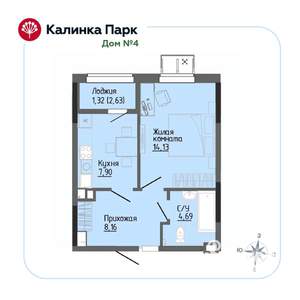 1-к квартира, вторичка, 36м2, 3/17 этаж