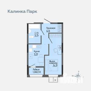 1-к квартира, вторичка, 35м2, 10/17 этаж