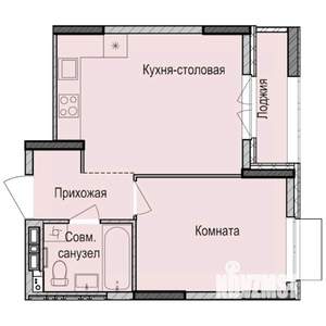1-к квартира, строящийся дом, 36м2, 6/17 этаж