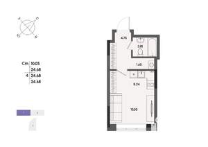Студия квартира, вторичка, 25м2, 2/17 этаж
