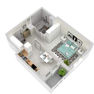 1-к квартира, строящийся дом, 35м2, 8/25 этаж