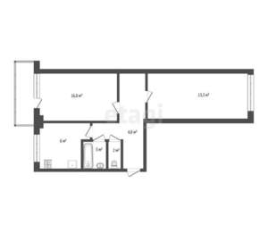 2-к квартира, вторичка, 44м2, 5/5 этаж
