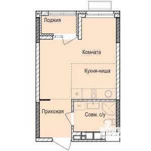 Студия квартира, вторичка, 26м2, 13/17 этаж