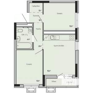 2-к квартира, строящийся дом, 47м2, 11/17 этаж