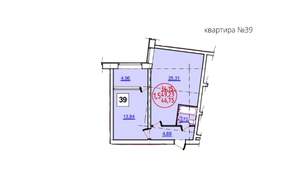 1-к квартира, строящийся дом, 47м2, 1/5 этаж