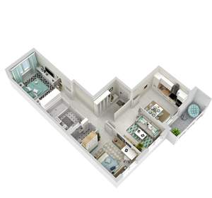 3-к квартира, вторичка, 63м2, 25/25 этаж