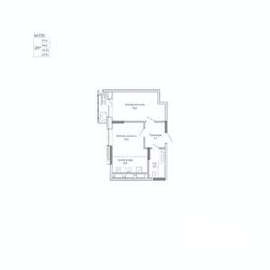 1-к квартира, строящийся дом, 47м2, 11/17 этаж