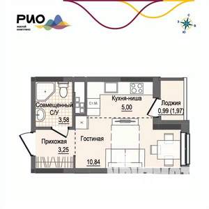 Студия квартира, вторичка, 24м2, 6/17 этаж