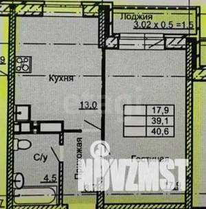 1-к квартира, вторичка, 41м2, 16/17 этаж