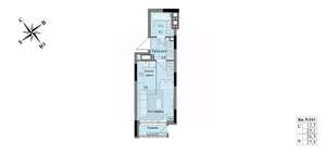 Студия квартира, вторичка, 26м2, 17/17 этаж