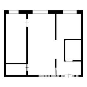 2-к квартира, вторичка, 46м2, 1/5 этаж