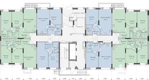 2-к квартира, строящийся дом, 59м2, 1/17 этаж