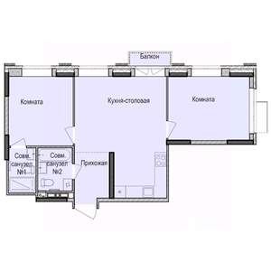 2-к квартира, строящийся дом, 61м2, 10/17 этаж