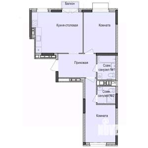 2-к квартира, строящийся дом, 62м2, 5/17 этаж