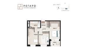 2-к квартира, сданный дом, 49м2, 13/17 этаж