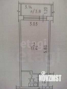 Студия квартира, вторичка, 24м2, 16/18 этаж