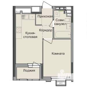 1-к квартира, строящийся дом, 35м2, 2/17 этаж
