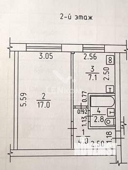 1-к квартира, вторичка, 31м2, 2/5 этаж