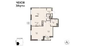2-к квартира, строящийся дом, 103м2, 17/17 этаж