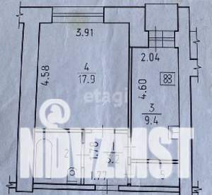 1-к квартира, вторичка, 36м2, 4/9 этаж