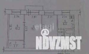 3-к квартира, вторичка, 55м2, 3/4 этаж
